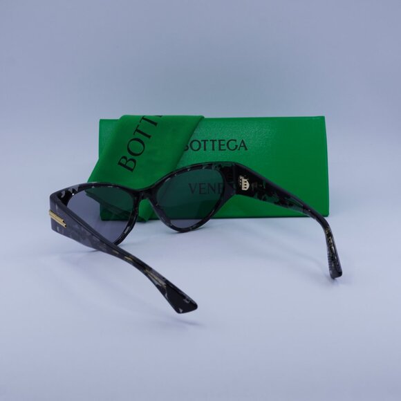 Bottega Veneta BV1002S 002 Cat Eye Sunglasses - Black Havana/Grey main image 8
